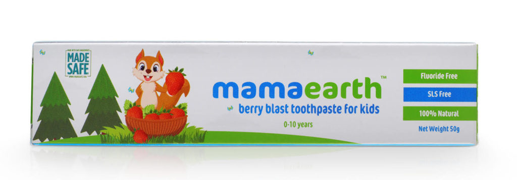 Mama Earth natural ingredient fluoride-free baby toothpaste
