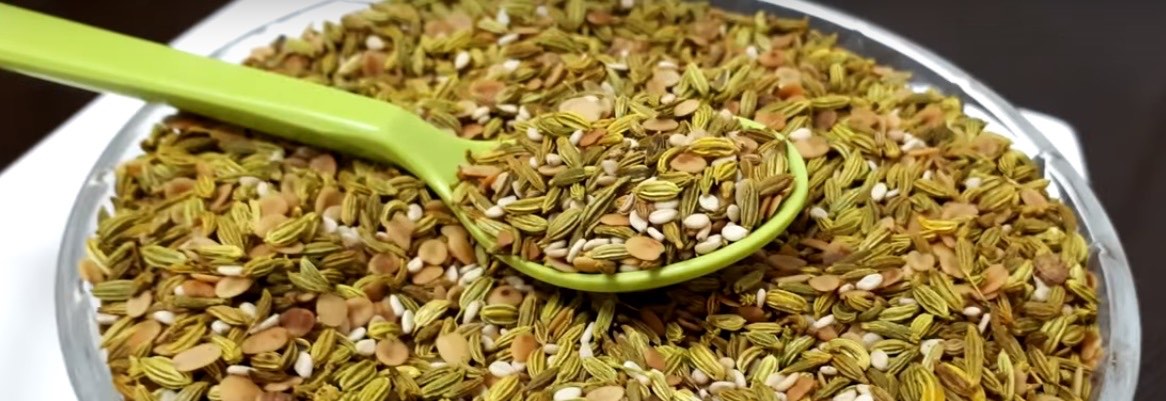 fennel seed, dill, ajwain, sesame seeds, flaxseed, jeshtamadh based mukhwas