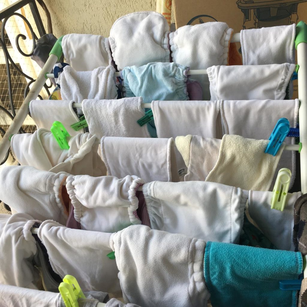 cloth diapers can be washed by hand or in washing machine and line dry in sunlight