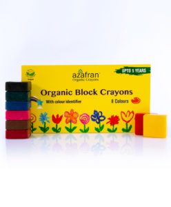 Azafran block crayons for kids are non toxic and organic